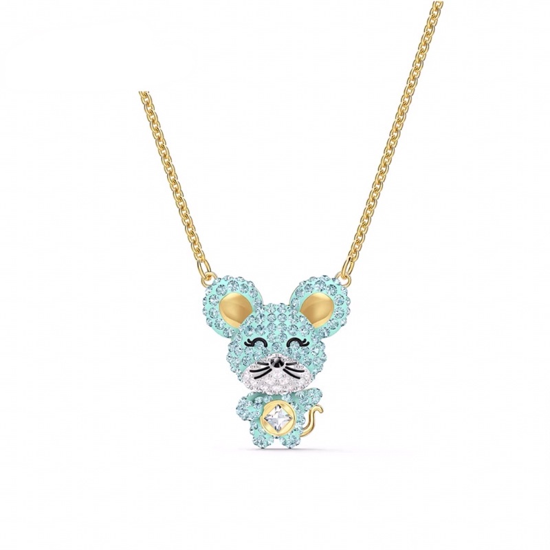 FREE SHIP Dây Chuyền Nữ WILLFAN Cute Mouse Full of Playfulness Fresh Color Necklace Crystal FASHION cá tính Trang sức trang sức đeo THỜI TRANG
