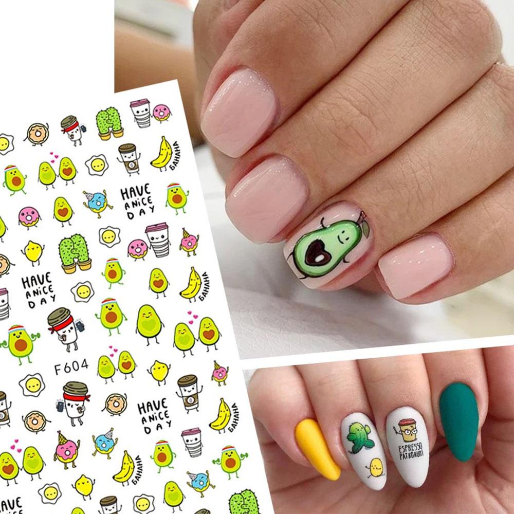 Miếng Dán Trang Trí Móng Tay Họa Tiết Trái Cây 3D DIY