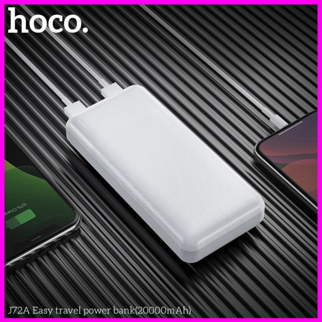 Sạc Dự Phòng 20000mAh Chính Hãng Hoco J72A Easy travel 20000mAh 2 cổng Input/Output.(Bảo Hành 1 Năm)