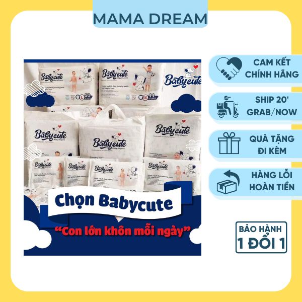 Bỉm Baby Cute Size Dán/Quần  mềm mỏng thấm hút siêu tốt