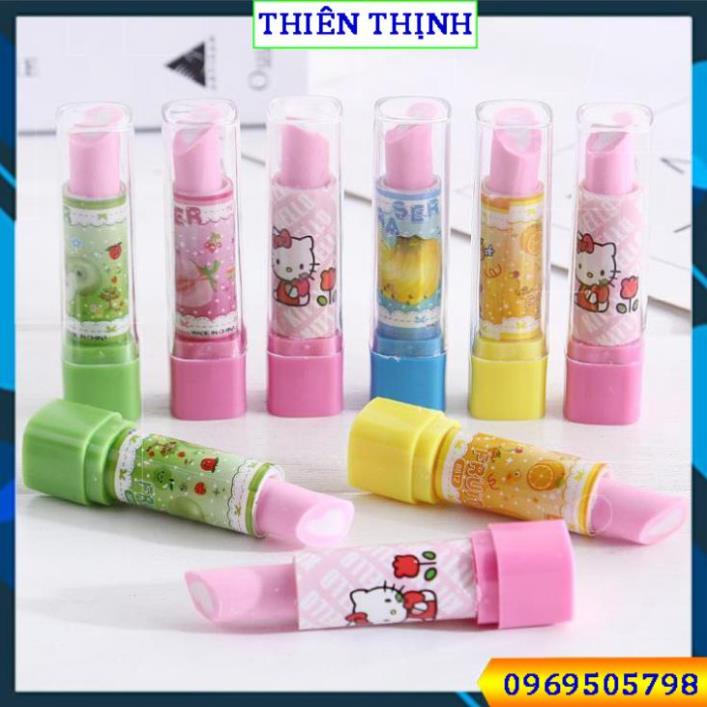 Gôm tẩy bút hình cây son, kiểu dáng bắt mắt, không chứa chất độc hại, nhiều màu sắc thú vị 7462 - Thiên Thịnh