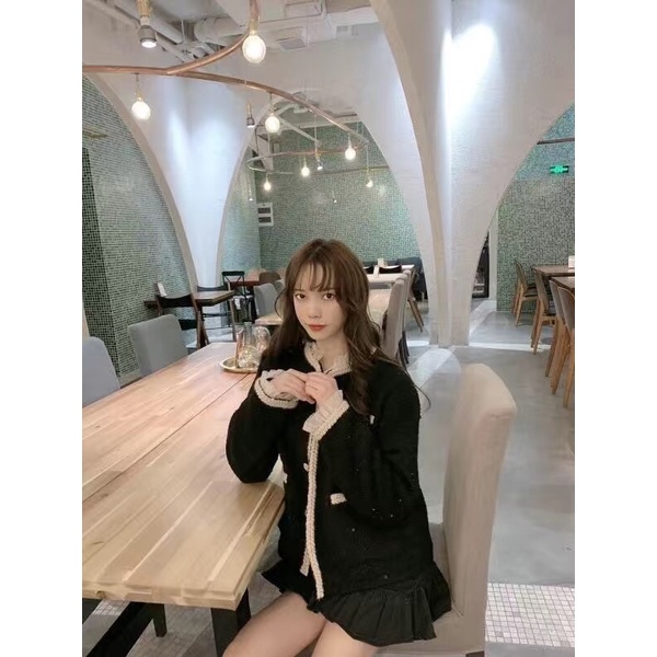 ÁO KHOÁC NỮ - ÁO KHOÁC DẠ TWEED TAY BÈO TIỂU THƯ