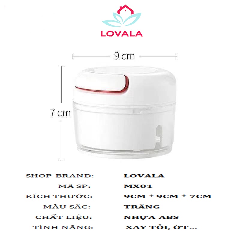 Máy Xay Tỏi Ớt Mini Cầm Tay Food Chopper LOVALA MX01