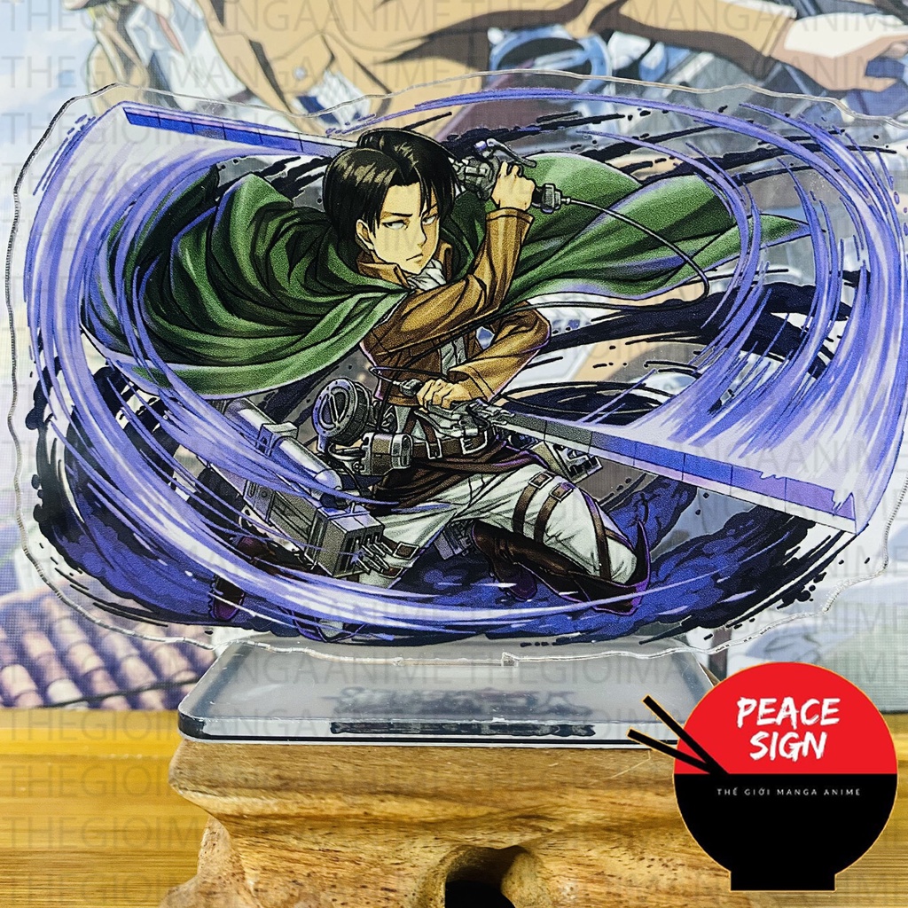 Mô Hình Standee ATTACK ON TITAN ver HÀNH ĐỘNG anime chibi Đại Chiến Titan tượng mica trưng bày