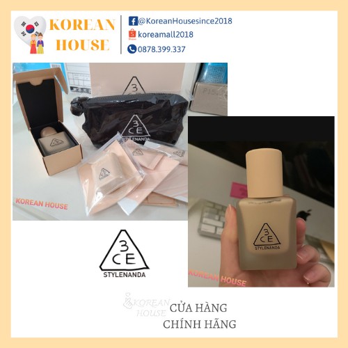 (Chính hãng) KEM NỀN 3CE MỊN LÌ VELVET FIT FOUNDATION_Mẫu mới tháng 3/2021 | BigBuy360 - bigbuy360.vn