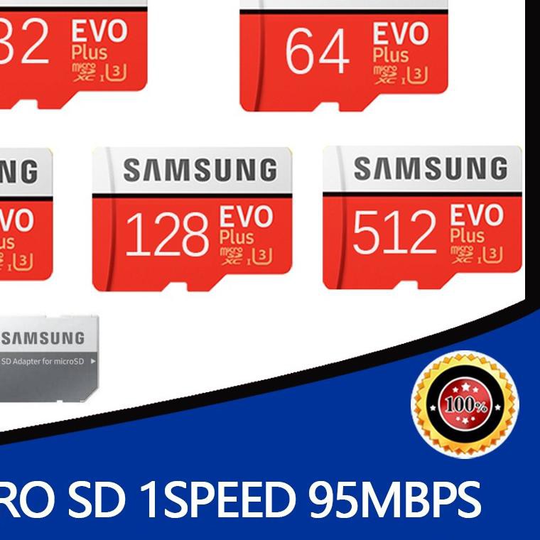 Thẻ Nhớ Microsd Tf Samsung Evo Plus 32g 64g 128gb 256gb 512gb Class10 U3