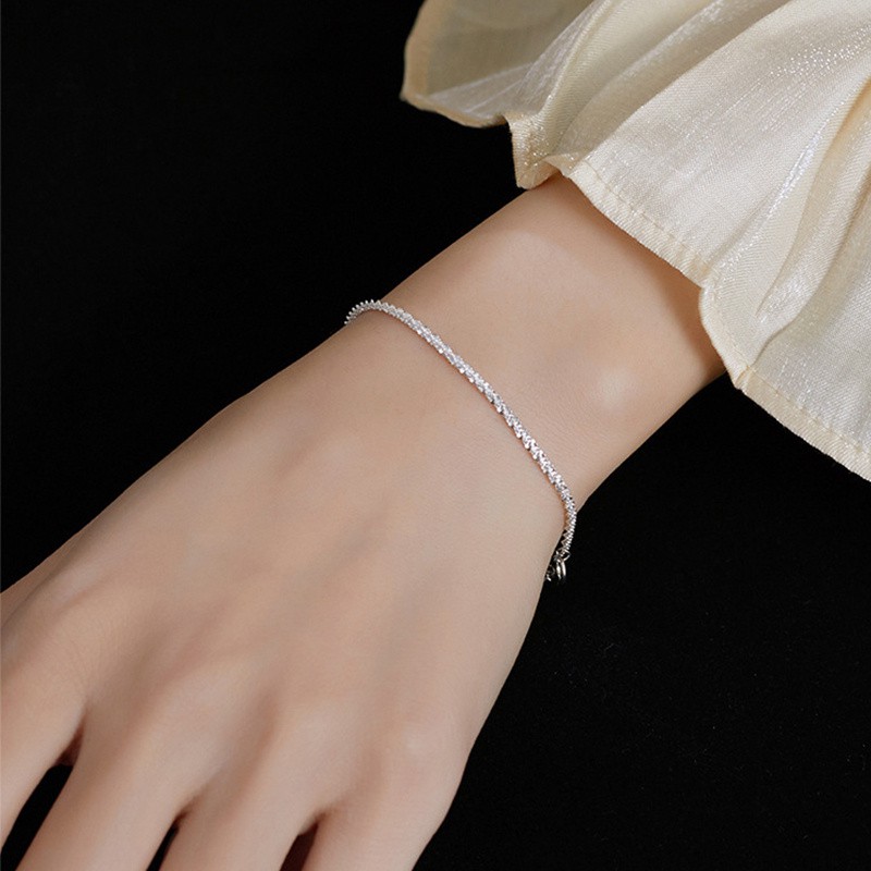 Vòng tay mạ bạc 925 thời trang đơn giản dành cho nữ