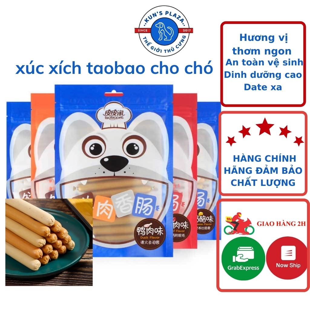 Xúc xích chó mèo Taobao có thể ăn liền đồ ăn vặt chó mỗi cây 15gr Túi 30 chiếc-KUNS PLAZA