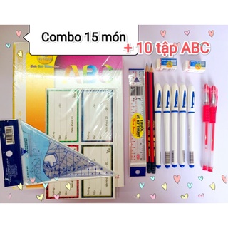 Combo dụng cụ học tập. Đầy đủ phụ kiện.