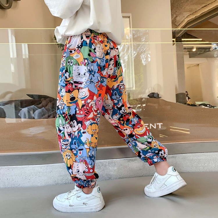 Quần Dài Chống Muỗi Vải Cotton Lụa Mỏng Thời Trang Mùa Hè Mới Cho Bé Trai 2021