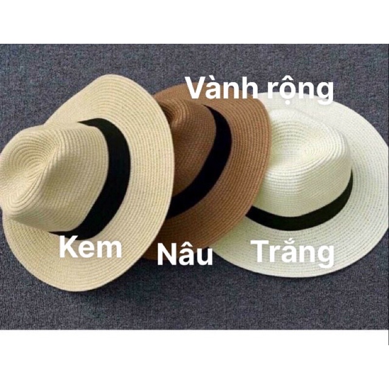 Mũ nón phớt cói đi biển nam và nữ hàng đẹp, cả gia đình đội đẹp