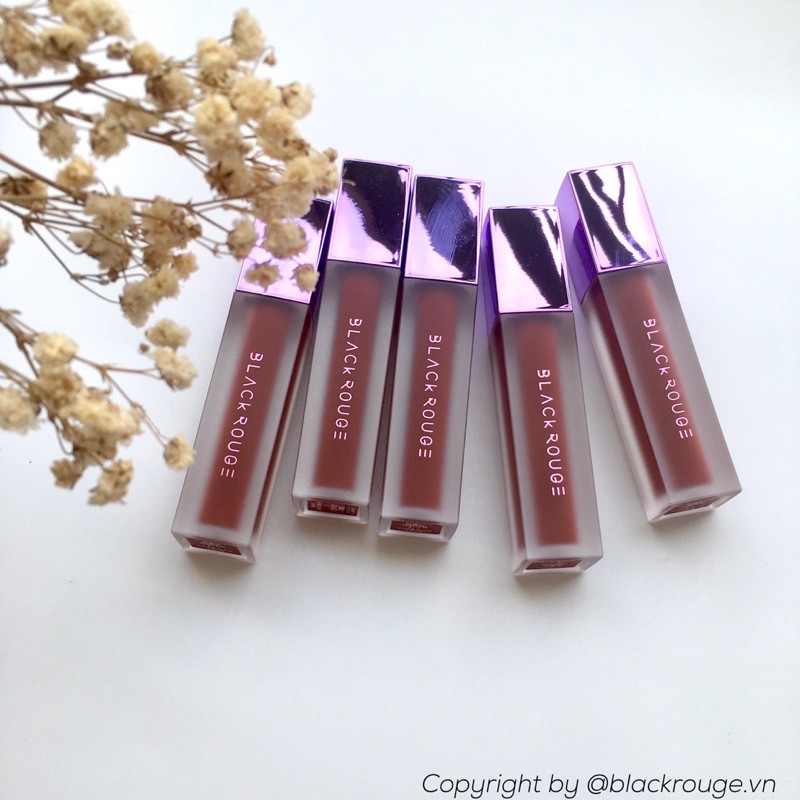Son kem Black Rouge Air Fit Velvet Tint A12 – Dashed Brown nâu gạch trầm