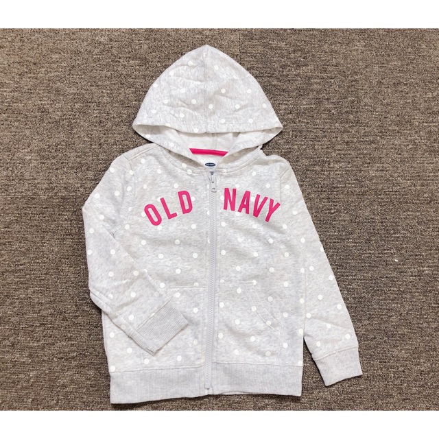 Áo khoác old navy CHẤM BI XÁM - size 5T ( lỗi bẩn nhẹ)