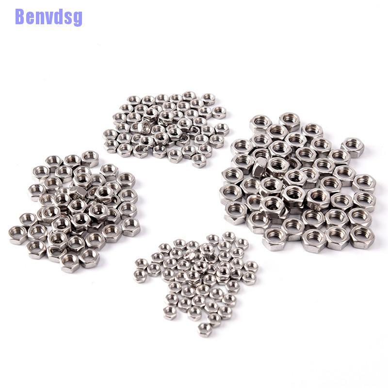 Bộ 50 đai ốc lục giác bằng thép không gỉ m3 / m4 / m5 /