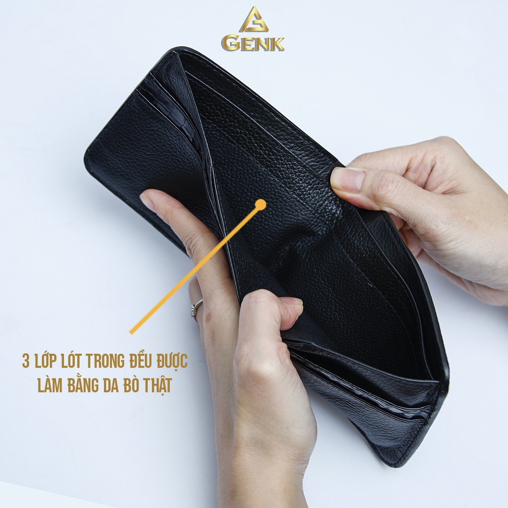 Ví Da Nam Cá Sấu Cao Cấp Thương Hiệu Genk - GBCS03