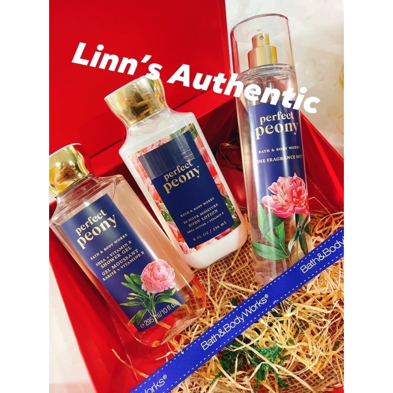 BILL BBW USA PERFECT PEONY BODY MIST XỊT THƠM BODY LOTION DƯỠNG THỂ