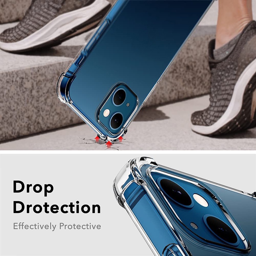 Ốp lưng mềm trong suốt chống sốc cho iPhone 11 12 13 14 Pro Max SE X XS XR 8 7 6S 6 Plus