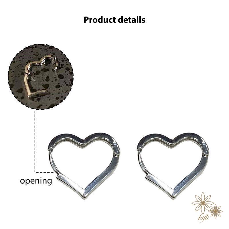 Đôi Khuyên Tai Hình Trái Tim Đơn Giản Thời Trang Hàn Quốc Xinh Xắn Cho Nữ