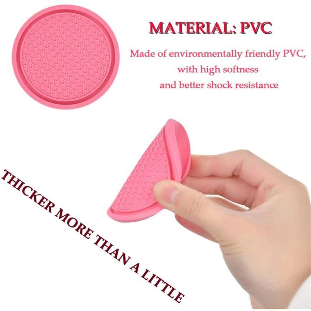 Set 4 Miếng Lót Cốc Chống Trượt 7cm Trang Trí Nội Thất Xe Hơi