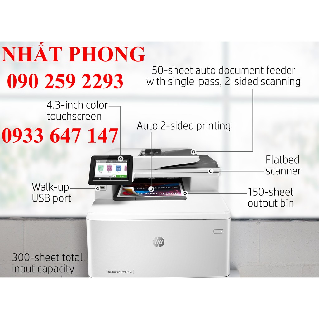 Máy in laser màu đa năng HP M479fdn - in / Scan / Copy / Fax / Duplex / Network