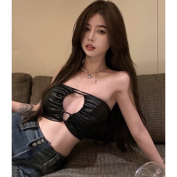 Áo ống croptop da Ulzzang