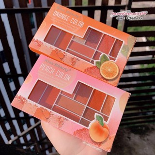 Bảng 10 ô phấn mắt má hồng kiss beauty 2 tone đào và cam