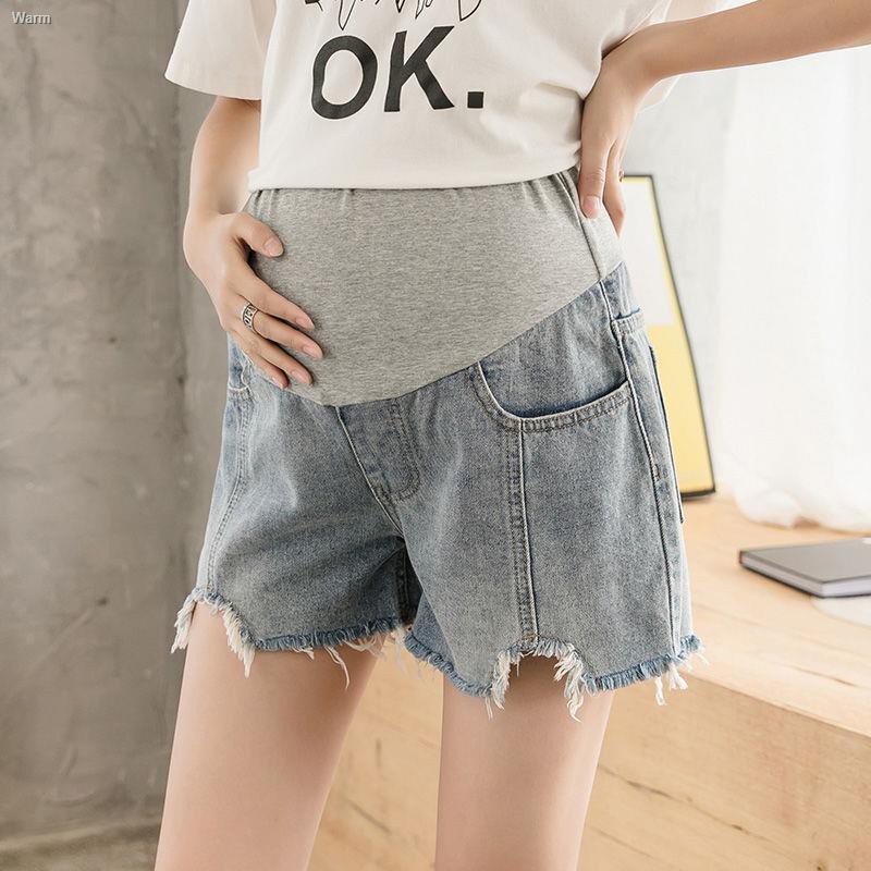 Quần Short Denim Mỏng Thời Trang Cao Cấp Dành Cho Bà Bầu