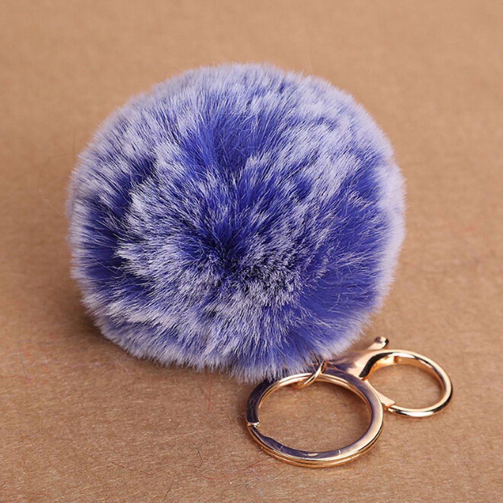 Móc khóa hình cục bông nhiều màu sắc dễ thương