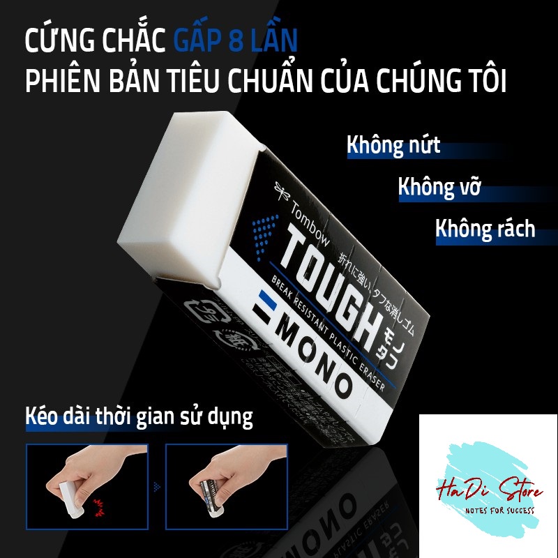 [HADI] Gôm tẩy siêu cứng TOMBOW MONO TOUGH (Mã SP:TB-G-MoToughS;TB-G-MoToughM)