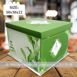 Combo 10 Hộp Bánh Kem Thân Đáy Nắp (30x30x22cm)