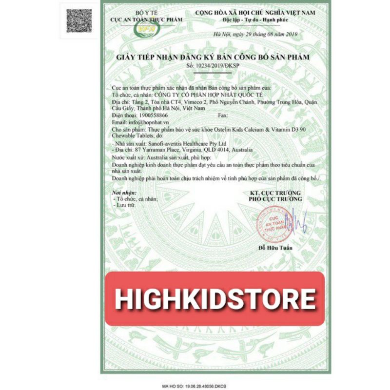 Canxi Ostelin khủng long cho bé - Ostelin Kids Calcium &amp; Vitamin D3 Úc 90 viên