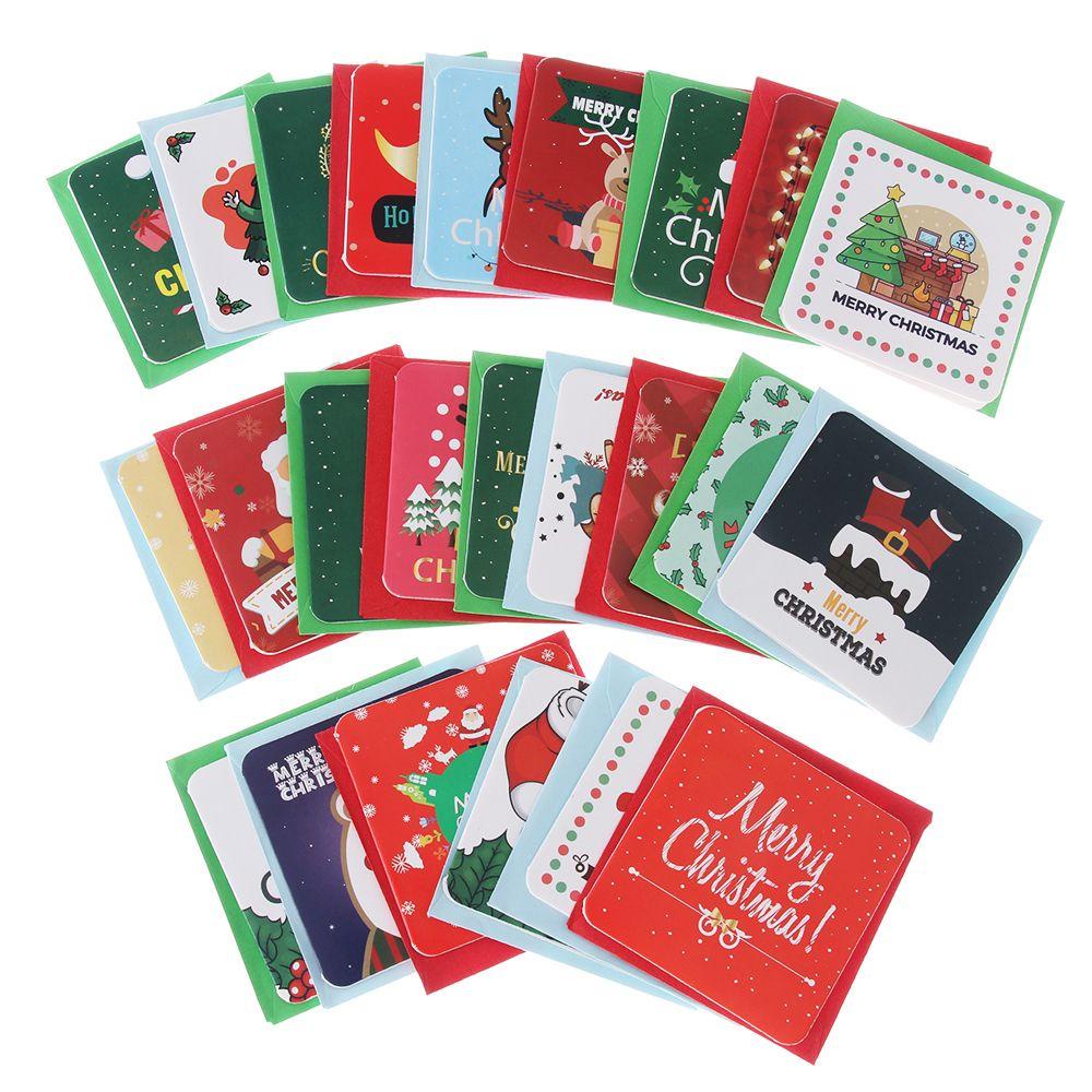 Set 24 Thiệp Chúc Mừng Giáng Sinh Xinh Xắn Thẻ