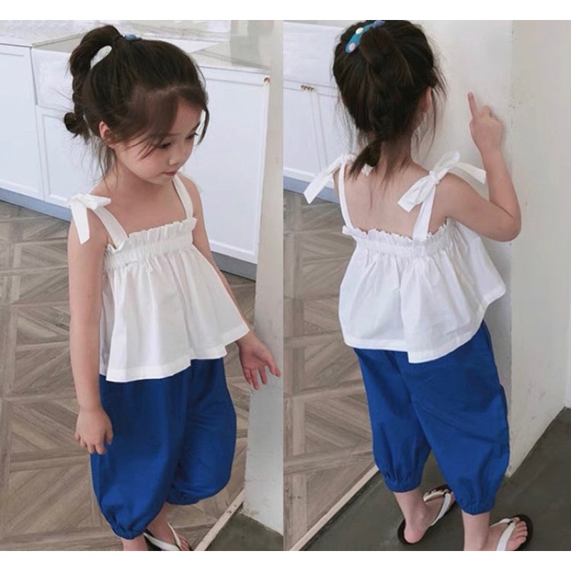 Set áo 2 dây quần bom Melisa-HÀNG SALE KO ĐỔI TRẢ