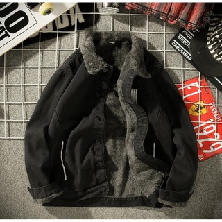 Áo Khoác Nam Lông Cừu - Áo Khoác Nam Kaki Lót Lông Cừu Thời Trang Phong Cách Hàn Quốc Mới