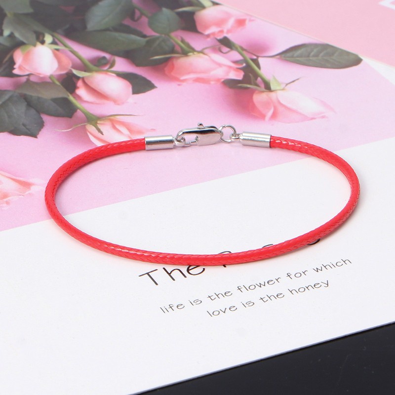 Vòng đeo tay bằng da bện có móc khóa càng cua tự làm thủ công DIY