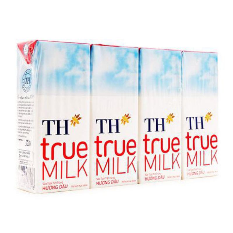 Lốc 4 Hộp Sữa Tươi Tiệt Trùng TH True Milk 110ml.180ml