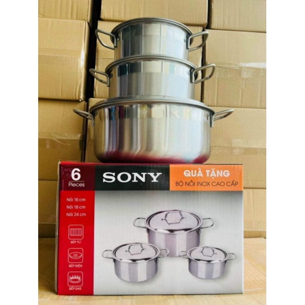 BỘ 3 NỒI INOX