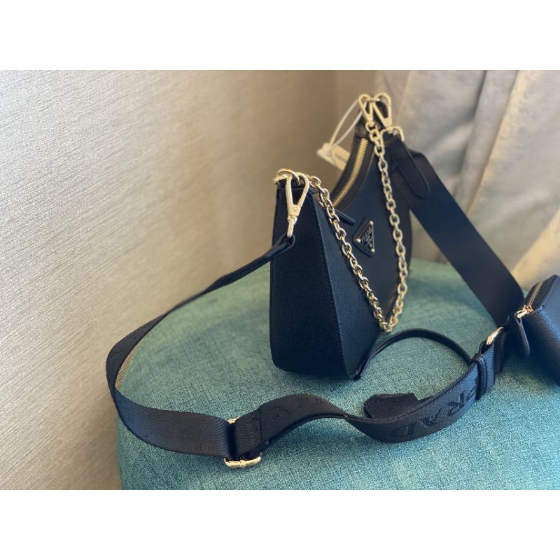Túi đeo chéo nữ Pra.da size 22cm da xước phom cứng cáp chuẩn hịn fullbox siêu xinh