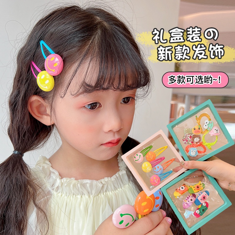 Bộ Kẹp Tóc Cao Cấp Dễ Thương Thời Trang Hàn Quốc Cho Bé Gái