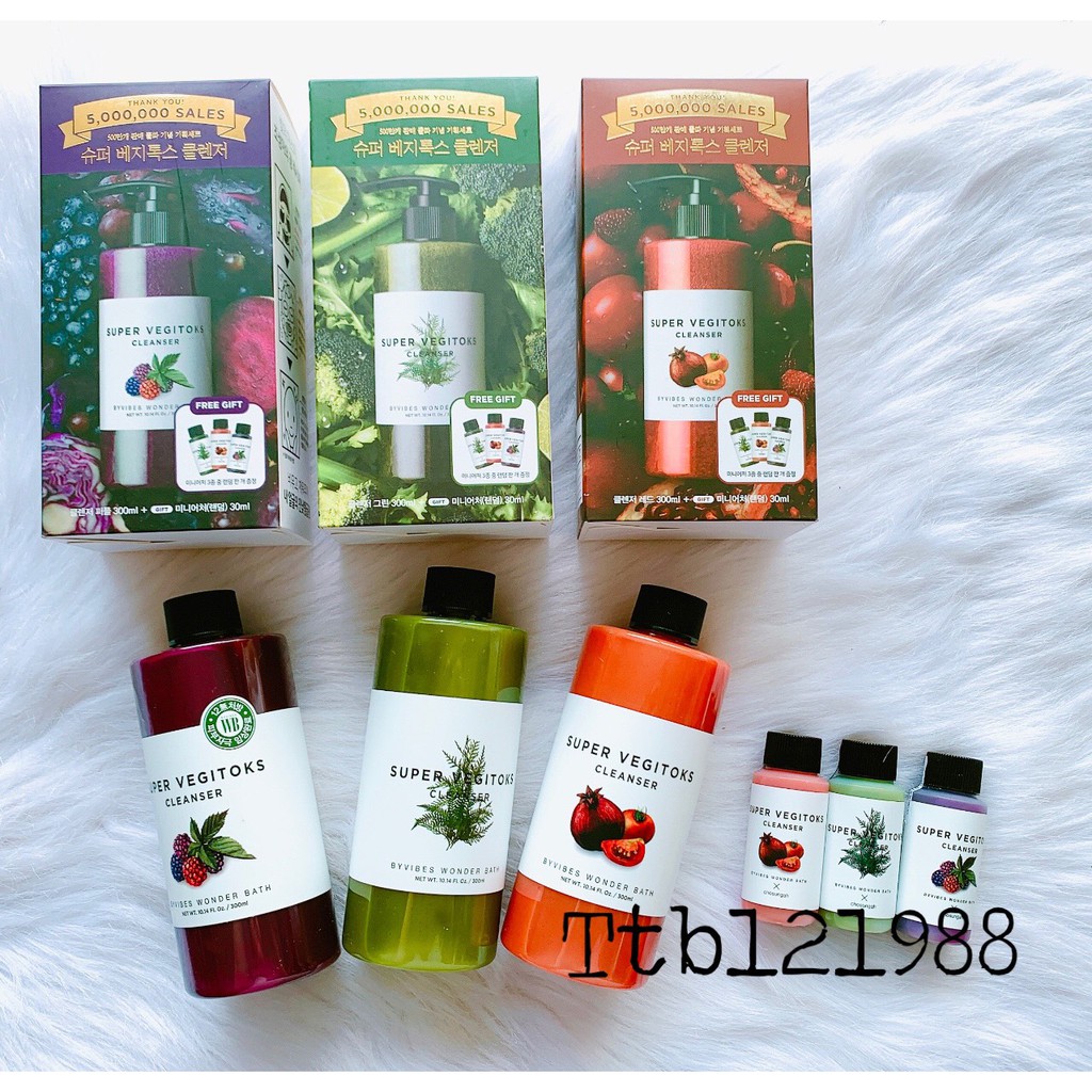 [ĐÃ BÁN TRÊN 4000SP] Sữa Rửa Mặt Rau Củ Quả Thải Độc WB Super Vegitoks 300ML | BigBuy360 - bigbuy360.vn