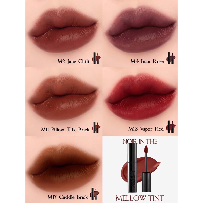 Son kem Merzy Noir Mellow tint vỏ đen