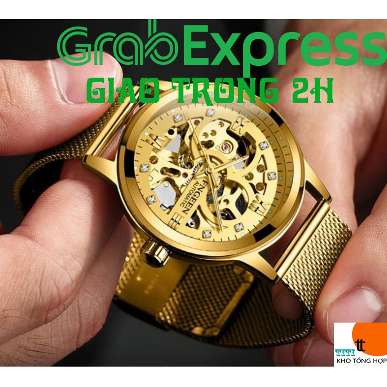 Đồng hồ cơ nam lộ máy FNGEEN chính hãng tuyệt đẹp, thiết kế lịch lãm, mạnh mẽ, phong cách hiện đại ( Mã: FC01)