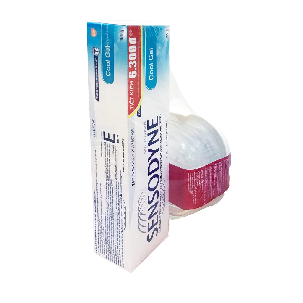 Kem đánh răng Sensodyne Cool Gel 160g _ Tặng Hộp thủy tinh Lock Lock 330ml