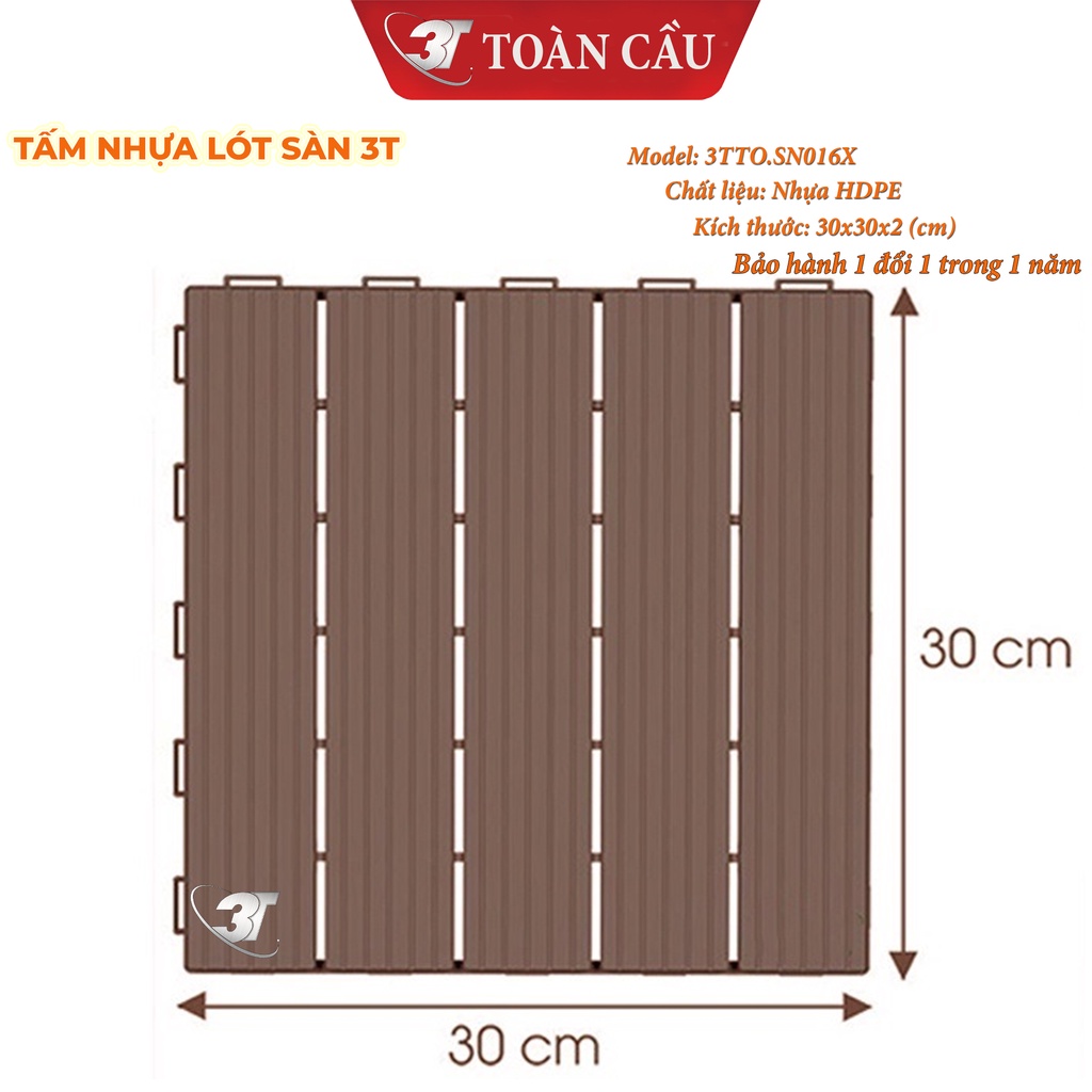 Miếng Nhựa Lót Sàn 3T - Trang Trí Ban Công, Chống Trơn Nhà Tắm