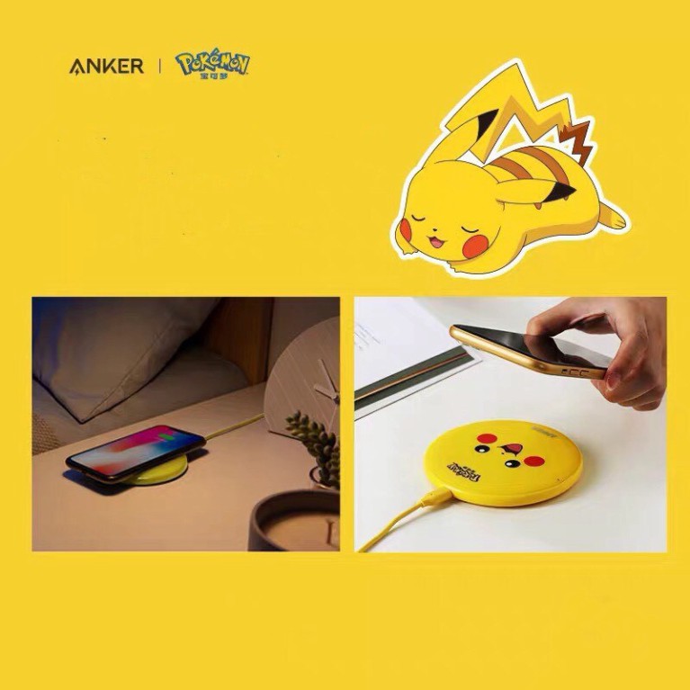 Đế sạc không dây ANKER PowerWave Pad Pokemon Pikachu - Mã A2503