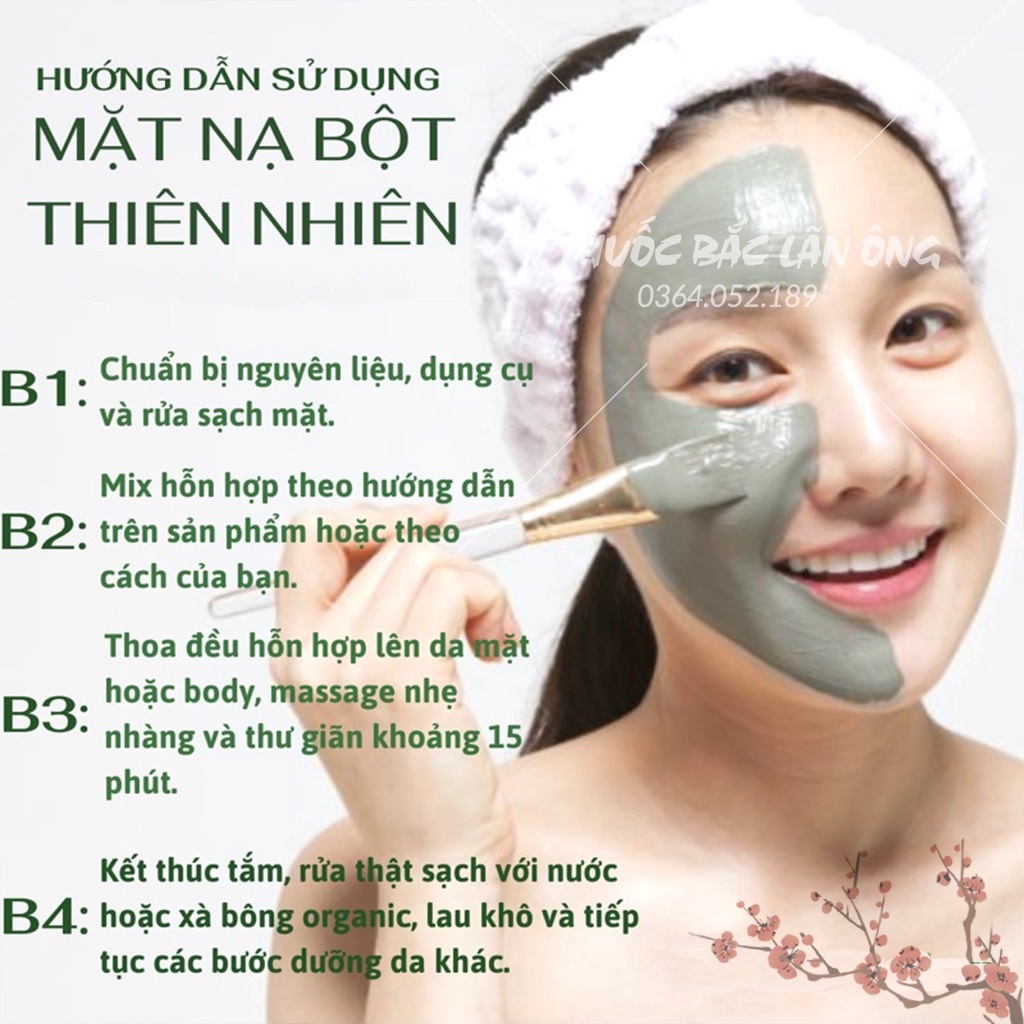 Set 10 loại bột dưỡng da mun (Bột hữu cơ, mask tự nhiên, ngăn ngừa mun, dưỡng ẩm) - Thuốc Bắc Lãn Ông