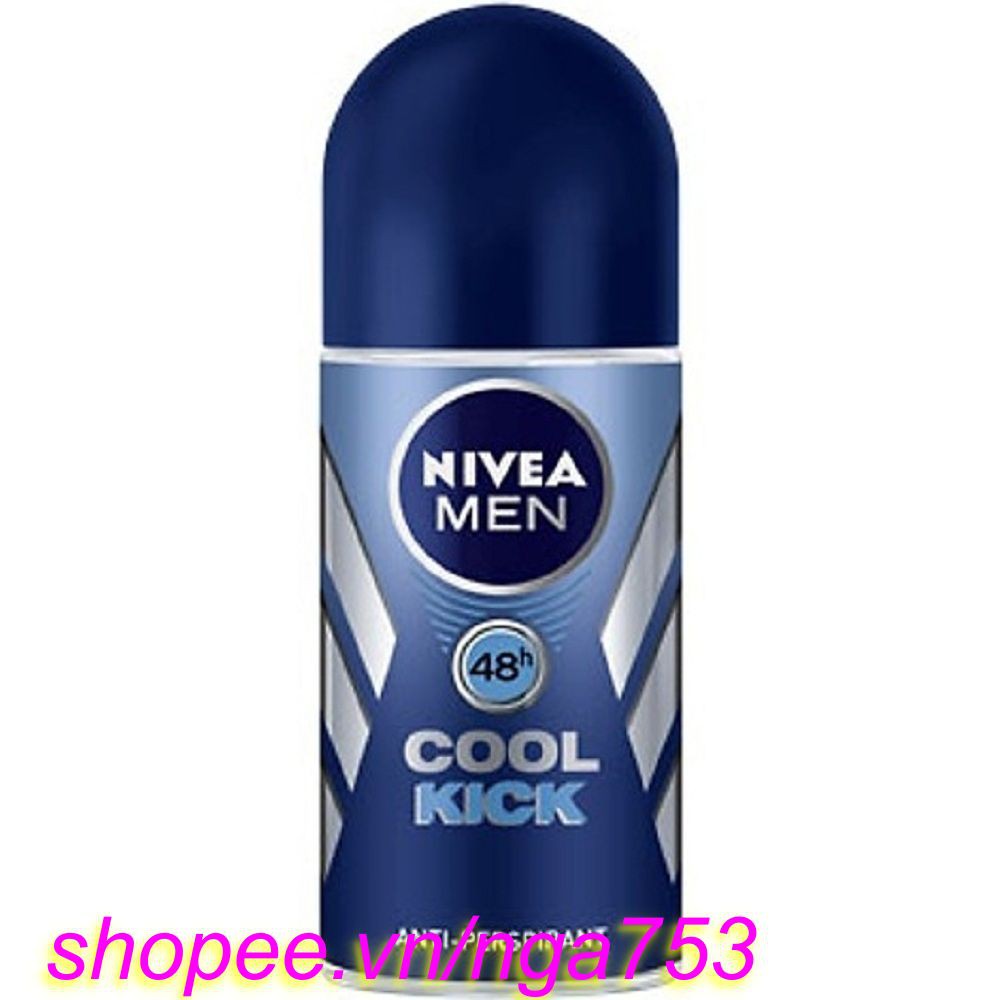 Lăn Khử Mùi Nivea Nam 50ml Mát Lạnh Cool Kick chính hãng
