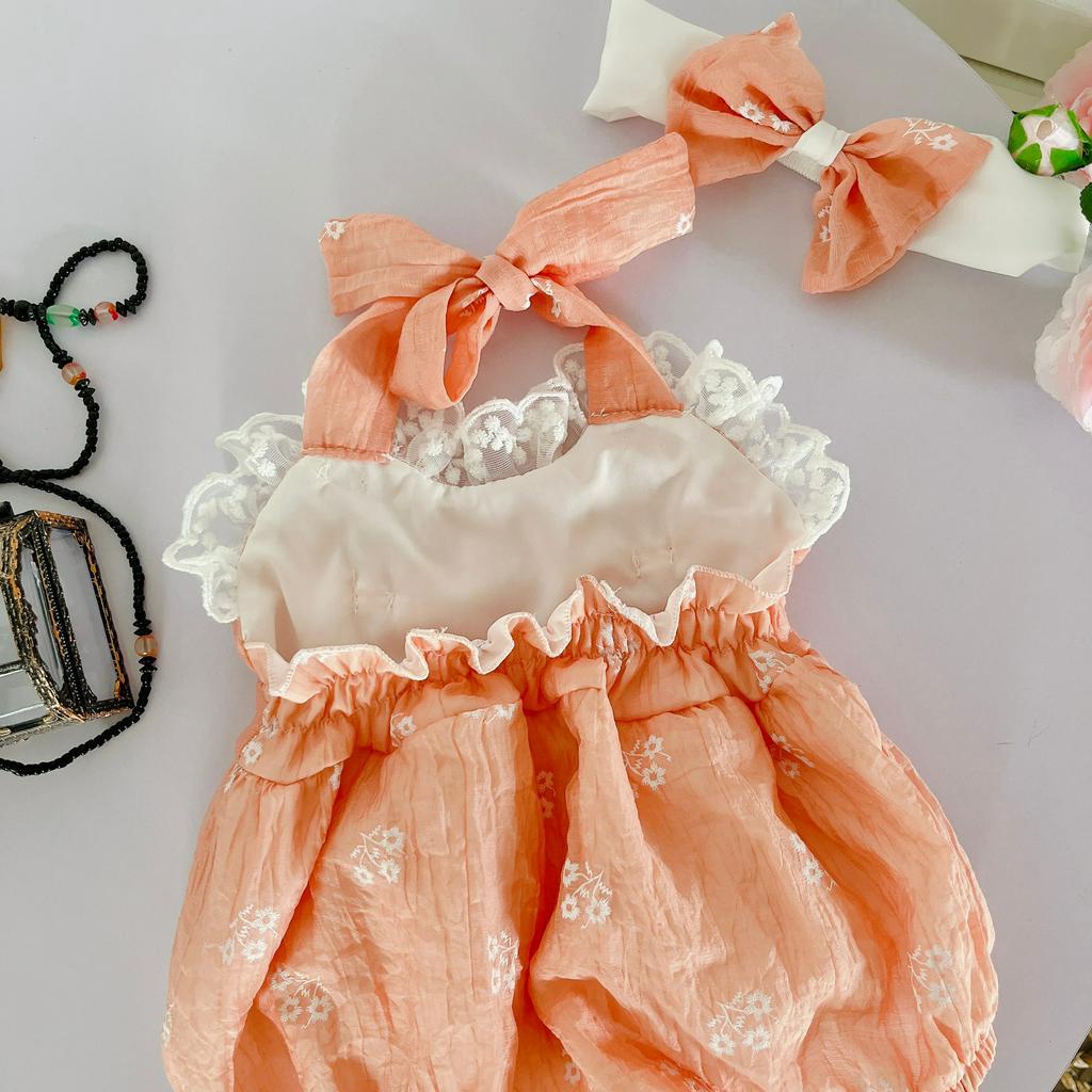 body yếm hai dây bé gái dễ thương [𝐓𝐀̣̆𝐍𝐆 𝐊𝐄̀𝐌 Nơ Su Shop- body thiết kế sinh nhật thôi nôi cho bé