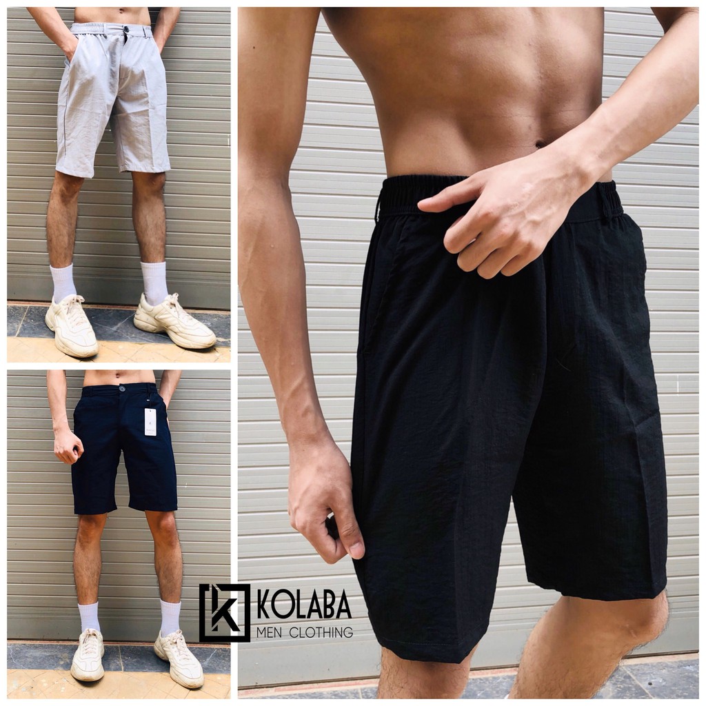 Quần Đũi Ngố Nam Chất Liệu Đũi Cao Cấp Co Dãn Nhẹ Thoáng Mát KOLABA DN01