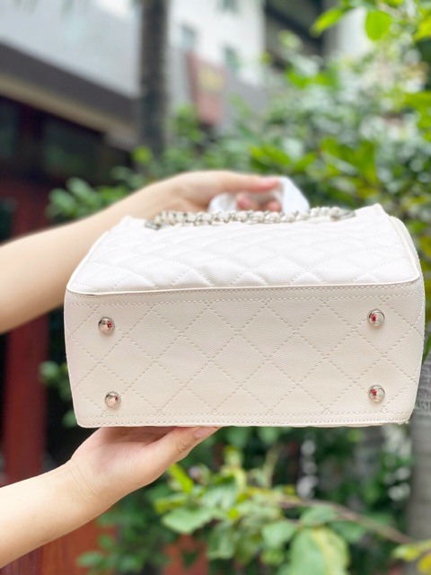 Túi công sở màu trắng size 24cm